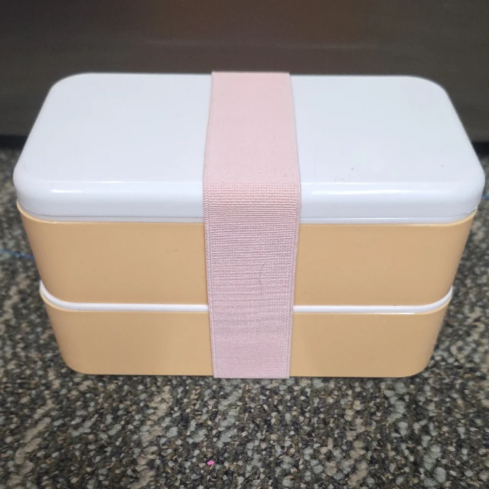 Thirty-One Two-Tier Bento Box with Pink Strap